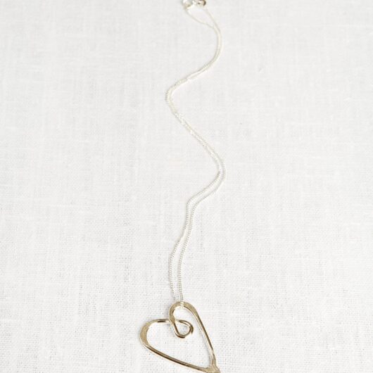 LA Jewellery Recycled Silver Love Neckalce
