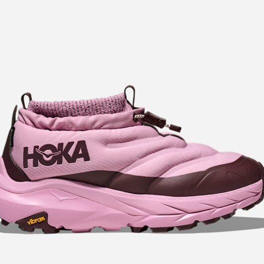 HOKA Women's Kaha 2 Frost Moc GORE-TEX Halfdays Lifestyle Shoes in Amethyst/Glazed Cherry, Size 7