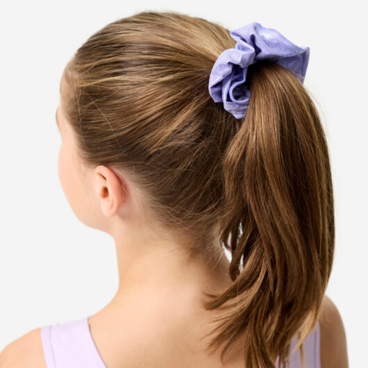 Girls Sequined Gymnastics Scrunchie - Purple