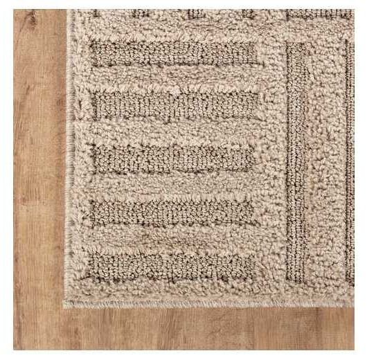 Non-Slip Machine Washable Soft Polyester Area Rug - Modern Geometric Design for Living Room, Bedroom & Kitchen | Wowcher