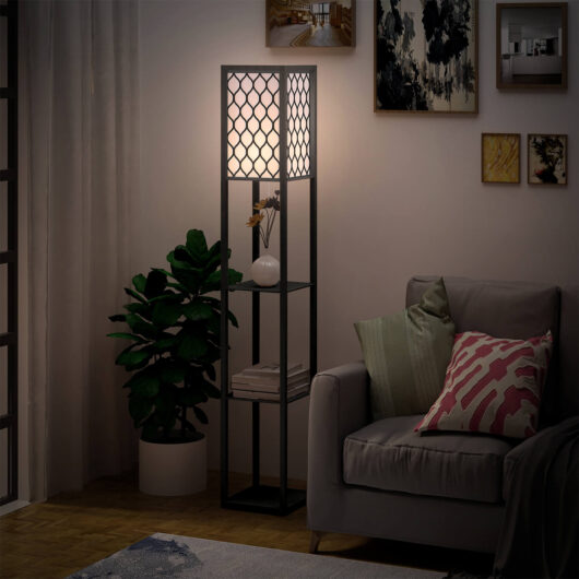 Shelf Floor Lamp Black