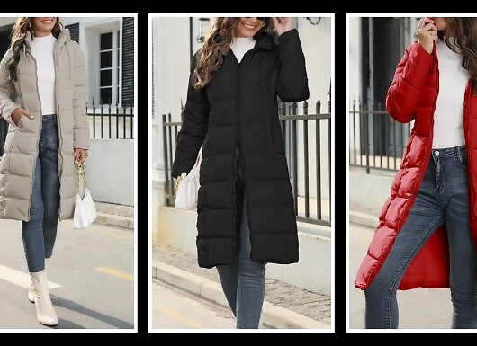 Women's Longline Hooded Puffer Jacket - The Ultimate Cold-Weather Essential